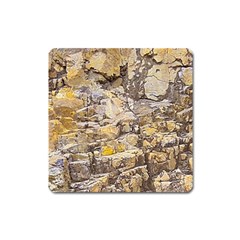 Rocky Texture Grunge Print Design Square Magnet