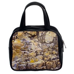 Rocky Texture Grunge Print Design Classic Handbag (two Sides) by dflcprintsclothing