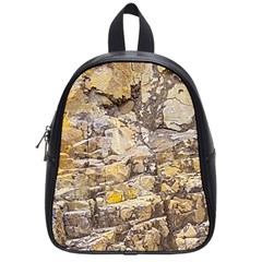 Rocky Texture Grunge Print Design School Bag (small) by dflcprintsclothing