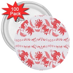 Folk Ornament 3  Buttons (100 Pack)  by Eskimos