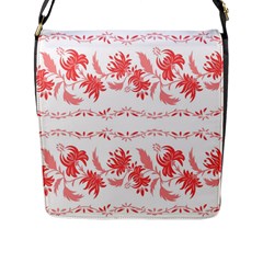 Folk Ornament Flap Closure Messenger Bag (l) by Eskimos