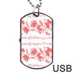 Folk ornament Dog Tag USB Flash (Two Sides) Front