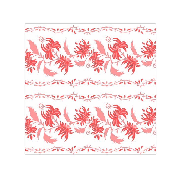 Folk ornament Small Satin Scarf (Square)