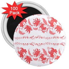 Folk Ornament 3  Magnets (100 Pack) by Eskimos