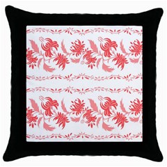 Folk Ornament Throw Pillow Case (black) by Eskimos