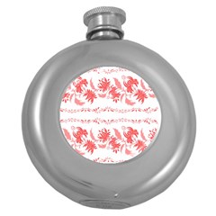 Folk Ornament Round Hip Flask (5 Oz) by Eskimos