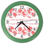 Folk ornament Color Wall Clock Front