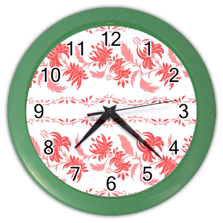 Folk ornament Color Wall Clock