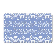 Blue White Ornament Magnet (rectangular) by Eskimos