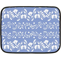 Blue White Ornament Fleece Blanket (mini) by Eskimos