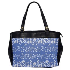 Blue White Ornament Oversize Office Handbag by Eskimos