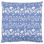 Blue white ornament Large Cushion Case (Two Sides) Front