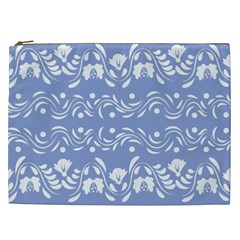 Blue White Ornament Cosmetic Bag (xxl) by Eskimos