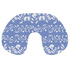 Blue White Ornament Travel Neck Pillow