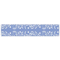 Blue White Ornament Small Flano Scarf by Eskimos