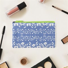 Blue White Ornament Cosmetic Bag (xs) by Eskimos