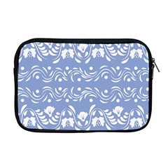 Blue White Ornament Apple Macbook Pro 17  Zipper Case by Eskimos