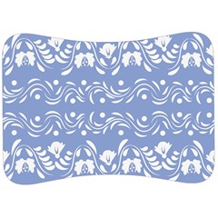 Blue White Ornament Velour Seat Head Rest Cushion by Eskimos