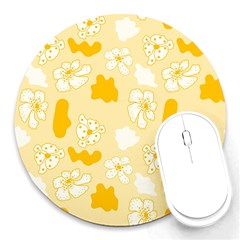 Abstract Daisy Round Mousepads by Eskimos