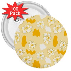 Abstract Daisy 3  Buttons (100 Pack)  by Eskimos