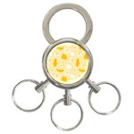 Abstract daisy 3-Ring Key Chain Front