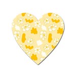 Abstract daisy Heart Magnet Front