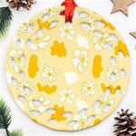 Abstract daisy Ornament (Round Filigree) Front