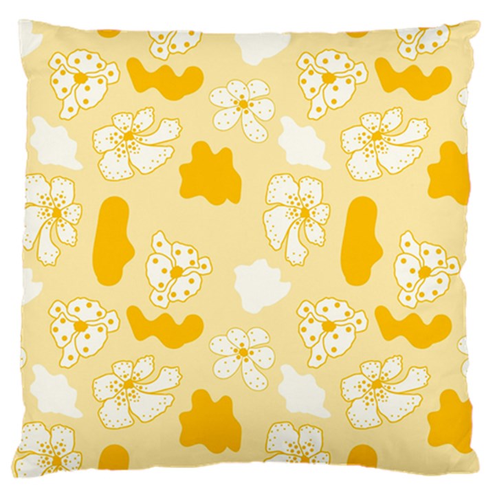 Abstract daisy Large Cushion Case (One Side)