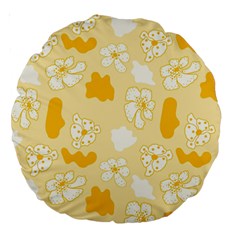 Abstract Daisy Large 18  Premium Round Cushions by Eskimos