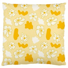 Abstract Daisy Large Flano Cushion Case (one Side) by Eskimos