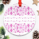 Pink flowers Ornament (Round) Front