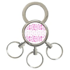 Pink Flowers 3-ring Key Chain by Eskimos