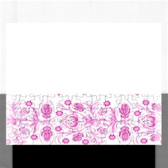 Pink Flowers Rectangular Jigsaw Puzzl by Eskimos