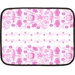 Pink flowers Double Sided Fleece Blanket (Mini)  35 x27  Blanket Back