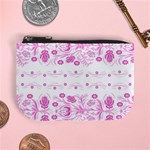 Pink flowers Mini Coin Purse Front