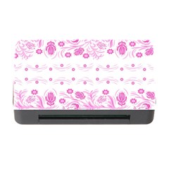 Pink Flowers Memory Card Reader With Cf by Eskimos