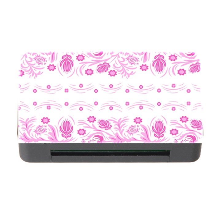 Pink flowers Memory Card Reader with CF