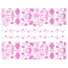 Pink Flowers Double Sided Flano Blanket (medium)  by Eskimos