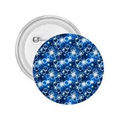 Star Hexagon Deep Blue Light 2 25  Buttons by Dutashop