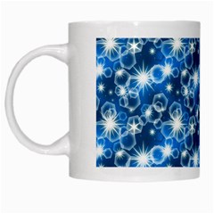 Star Hexagon Deep Blue Light White Mugs by Dutashop