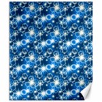 Star Hexagon Deep Blue Light Canvas 8  x 10  8.15 x9.66  Canvas - 1