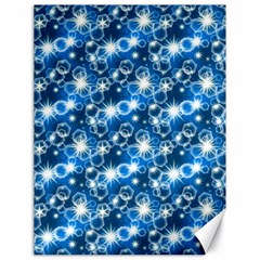 Star Hexagon Deep Blue Light Canvas 18  X 24  by Dutashop