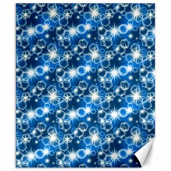 Star Hexagon Deep Blue Light Canvas 20  X 24  by Dutashop