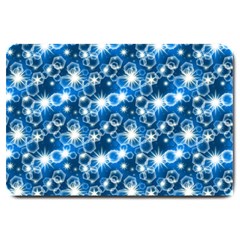 Star Hexagon Deep Blue Light Large Doormat  by Dutashop