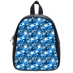 Star Hexagon Deep Blue Light School Bag (small) by Dutashop