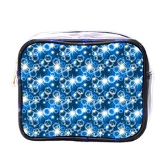 Star Hexagon Deep Blue Light Mini Toiletries Bag (one Side) by Dutashop