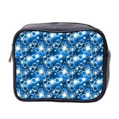 Star Hexagon Deep Blue Light Mini Toiletries Bag (two Sides) by Dutashop