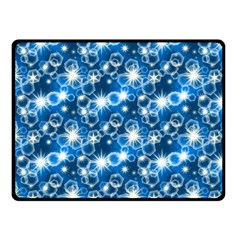 Star Hexagon Deep Blue Light Fleece Blanket (small) by Dutashop