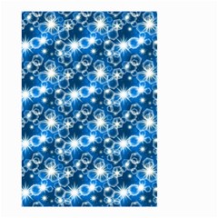 Star Hexagon Deep Blue Light Small Garden Flag (two Sides) by Dutashop