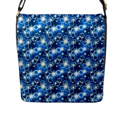 Star Hexagon Deep Blue Light Flap Closure Messenger Bag (l) by Dutashop